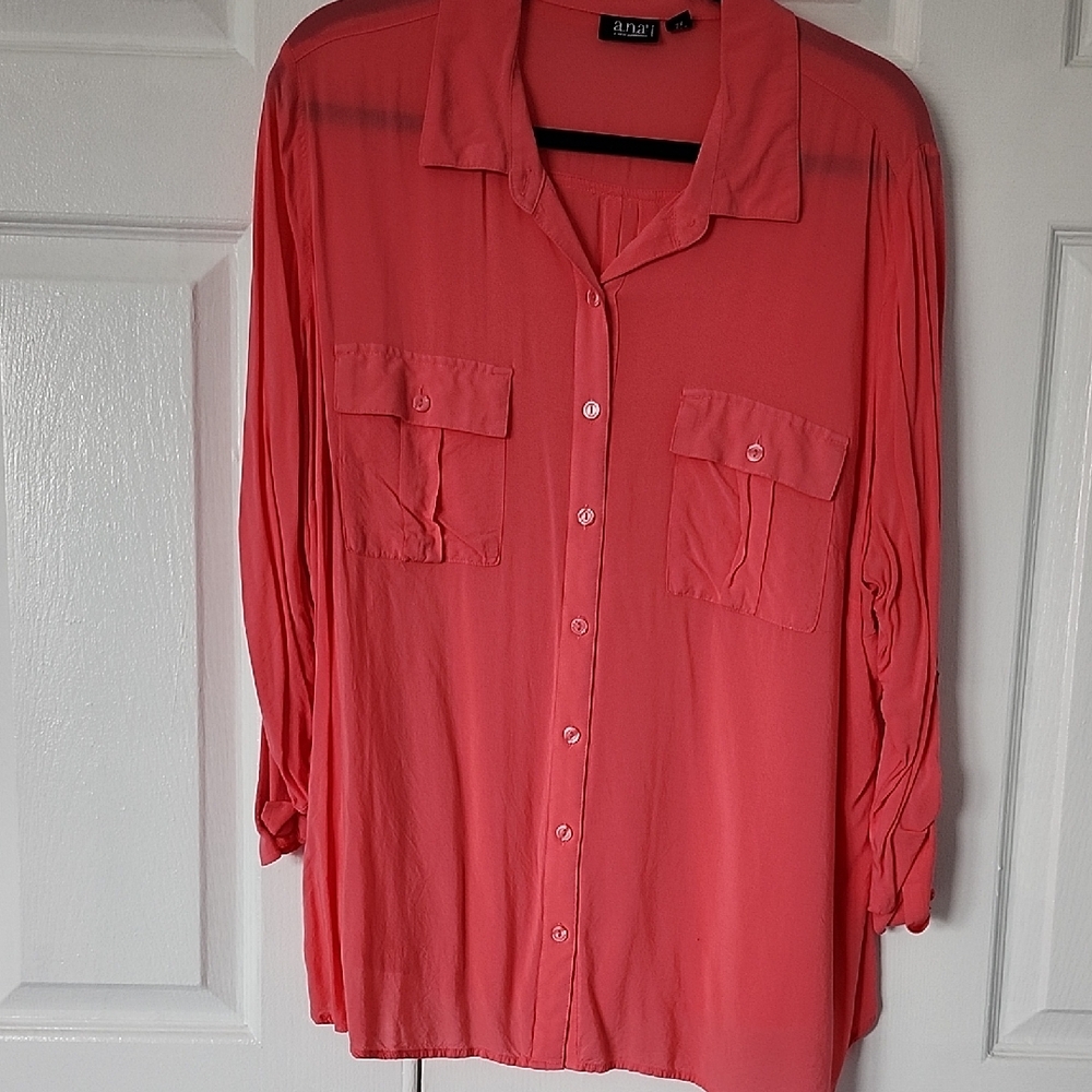 a.n.a Coral Blouse